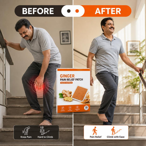 Herbal Ginger Instant Pain Relief Patches | Perfect For Knee, Joints & All Body Parts|